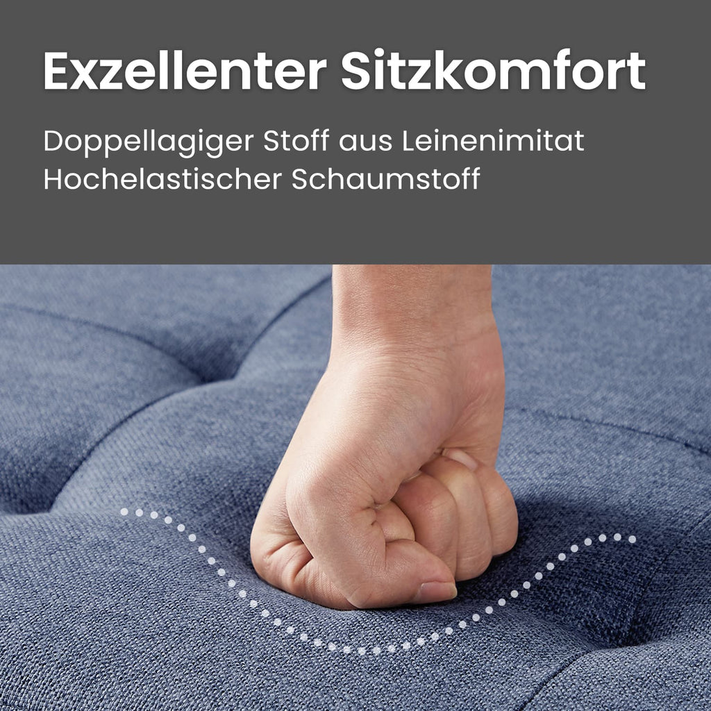 Sitzhocker mit Stauraum, klappbare Sitzbank mit Beinen, Aufbewahrungsbox