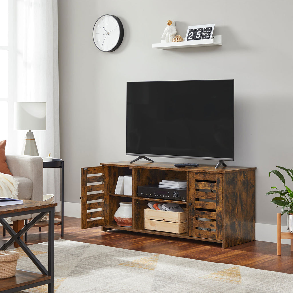 TV-Schrank mit Lamellentüren Vintagebraun