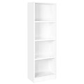 Schlichtes Bücherregal 4 Fächer Weiß