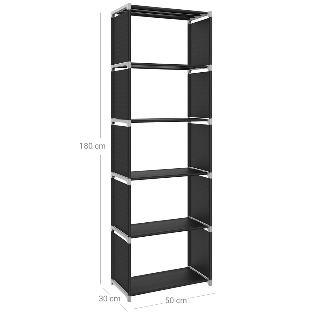 Stoffregal für Bücher Schwarz