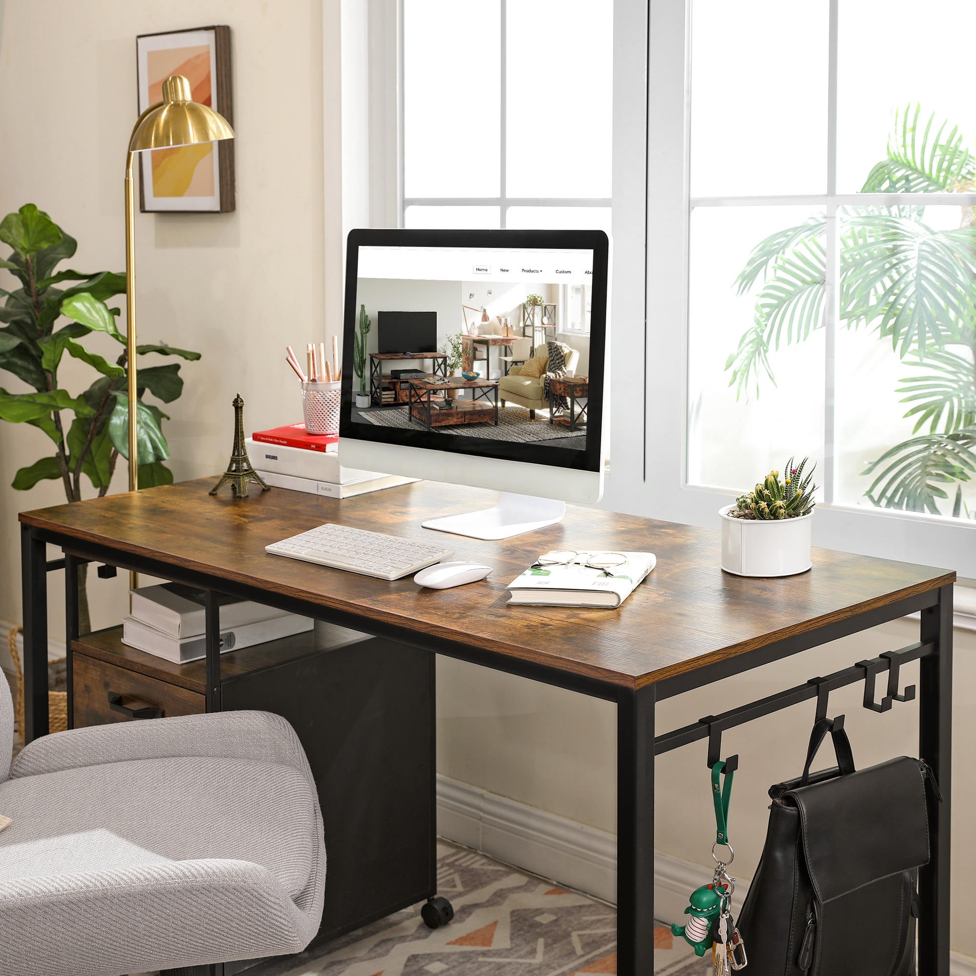 Computertisch mit 8 Haken