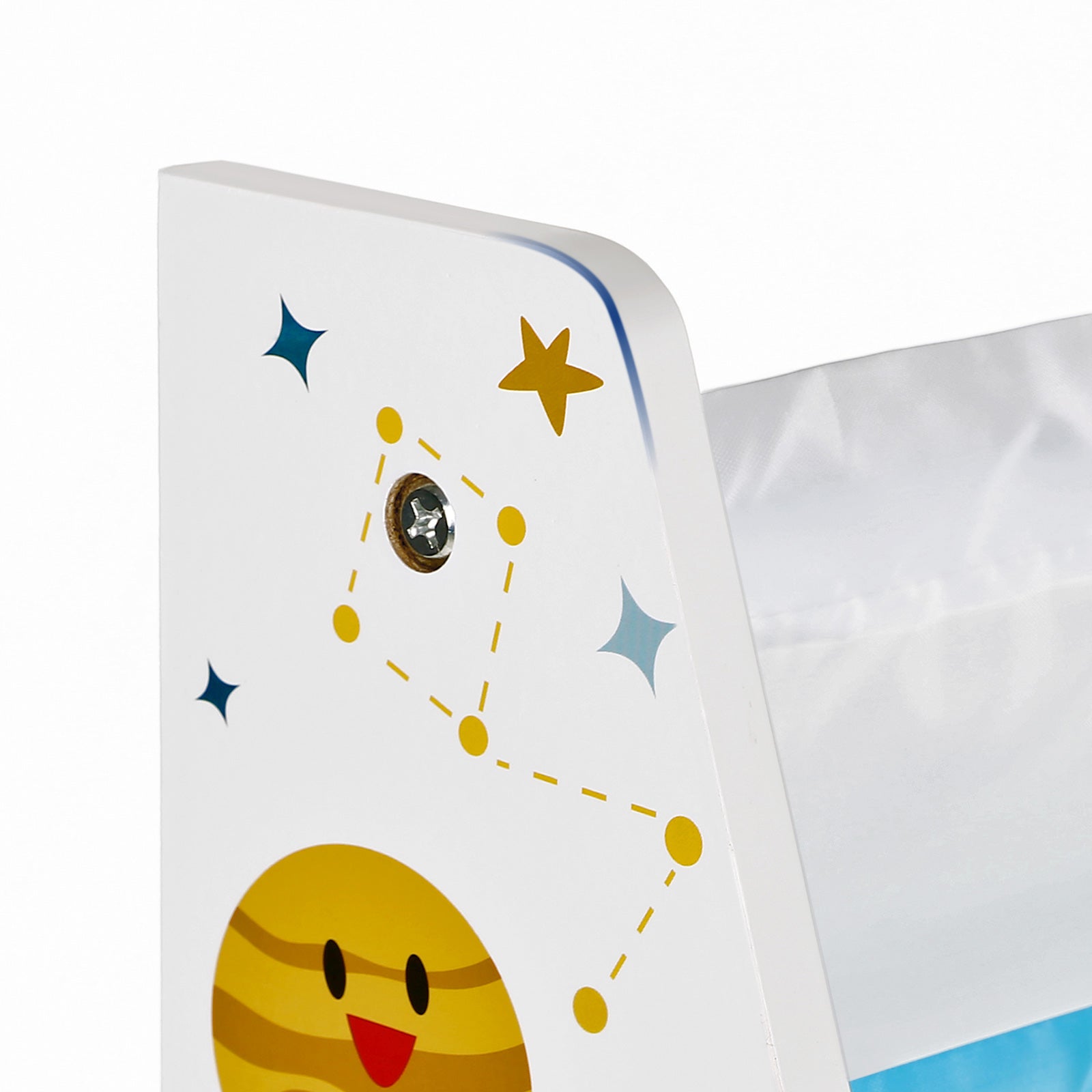 Kinderregal für Bücher Blau-Weiß