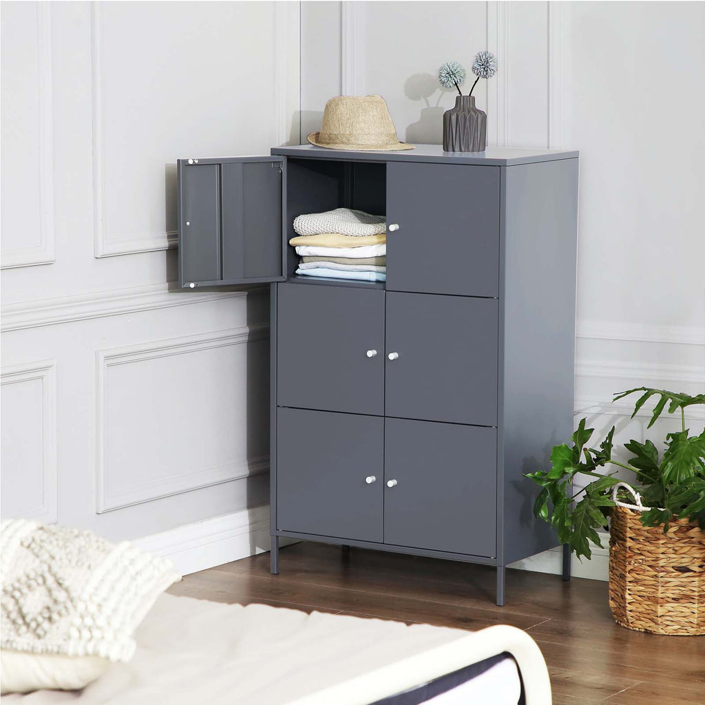 Aktenschrank aus Metall Grau