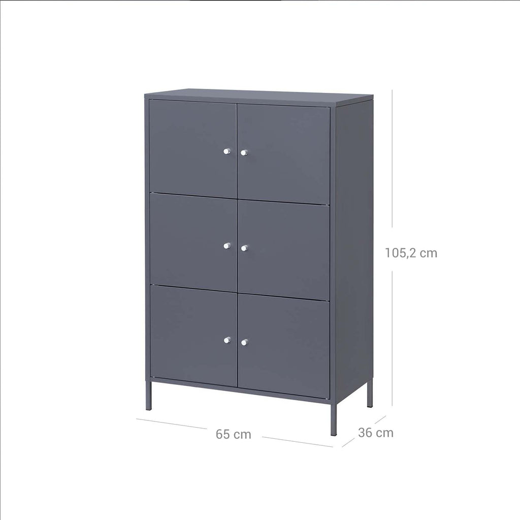 Aktenschrank aus Metall Grau