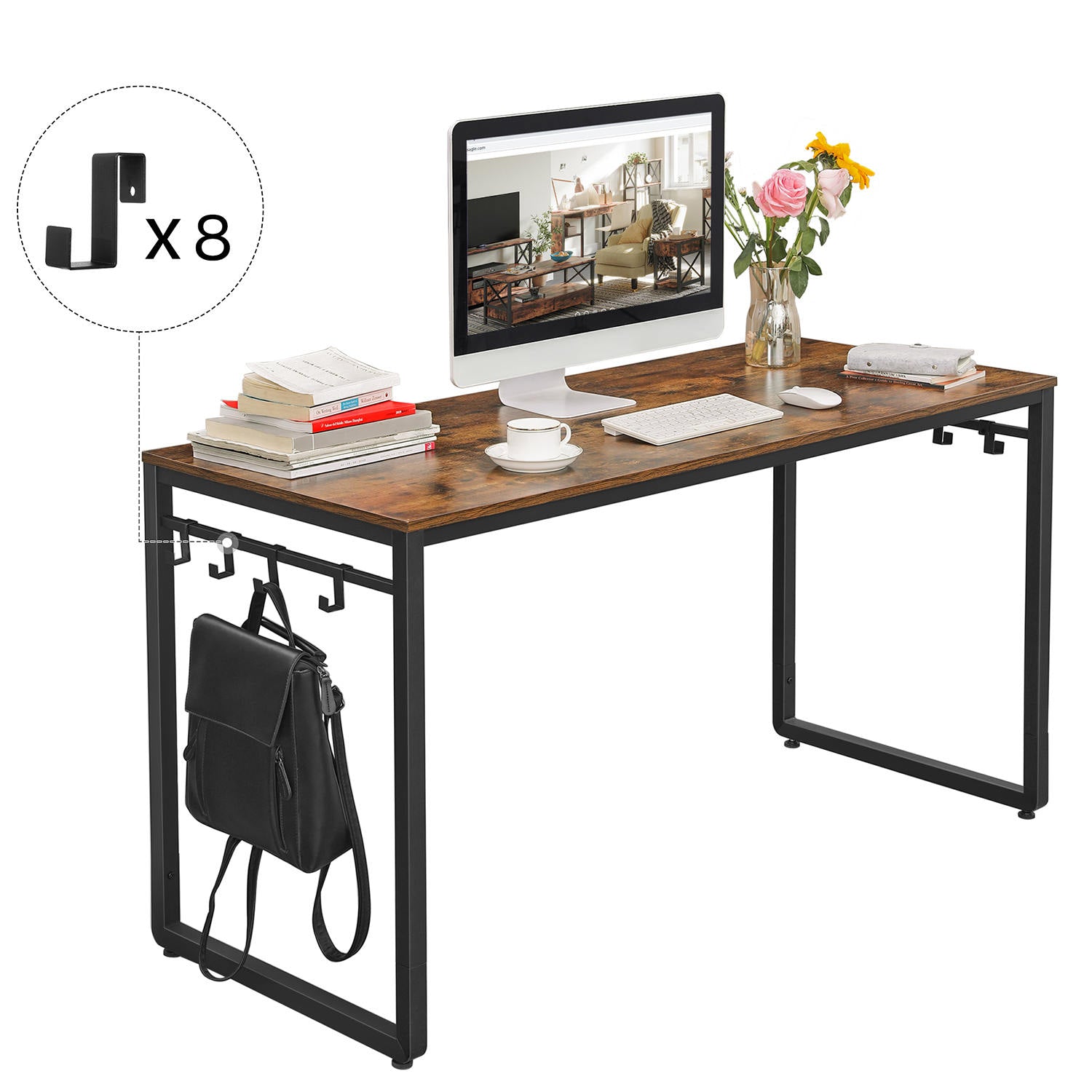 Computertisch mit 8 Haken