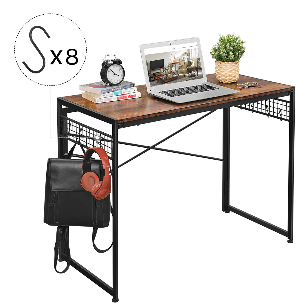 Computertisch mit 8 Haken 100 x 50 cm