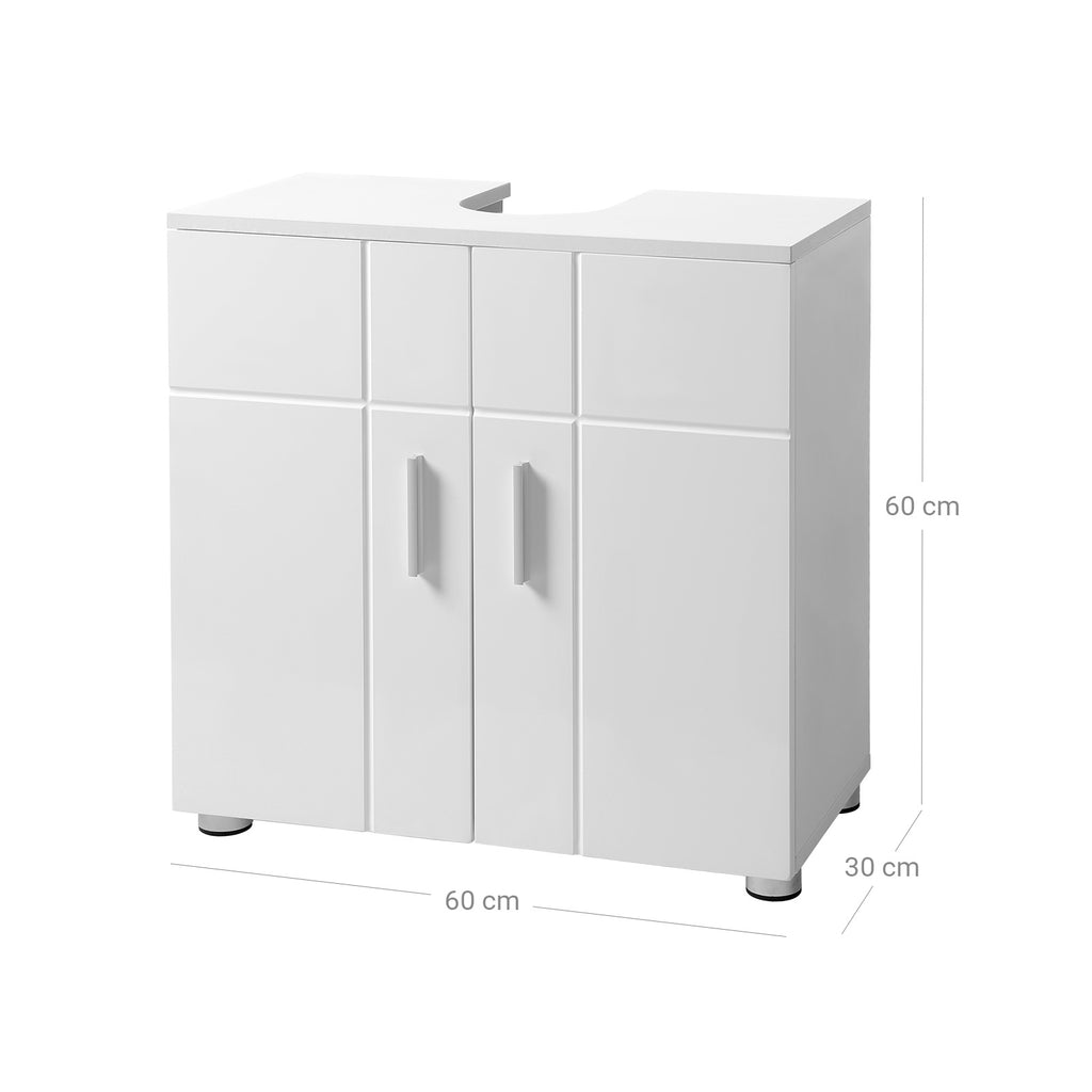 Waschbeckenunterschrank Doppeltür Weiß