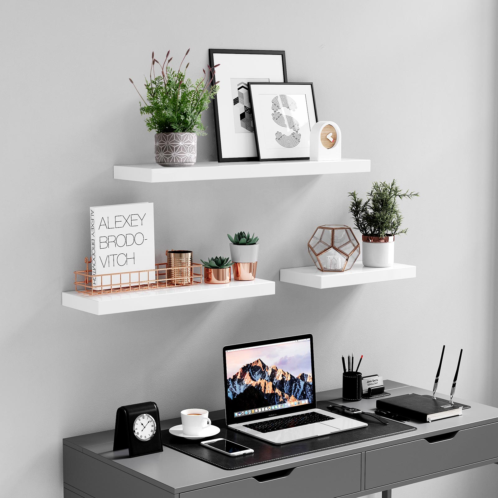 Wandboard 80 cm Weiß