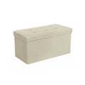 Sitztruhe 80 L Leinenimitat Beige