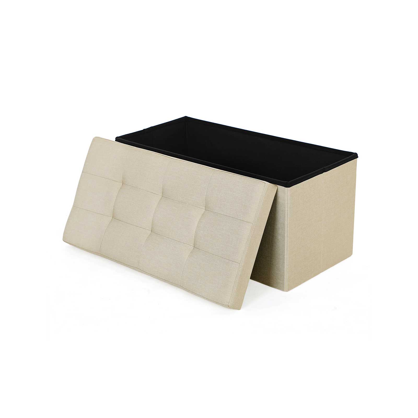 Sitztruhe 80 L Leinenimitat Beige