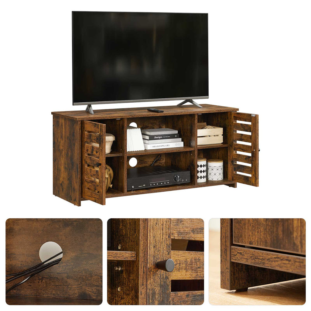 TV-Schrank mit Lamellentüren Vintagebraun
