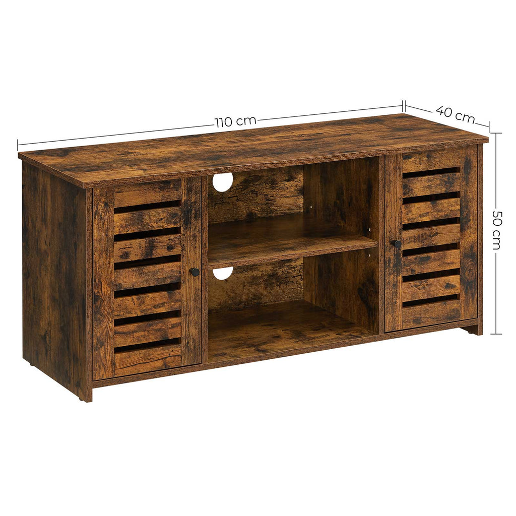 TV-Schrank mit Lamellentüren Vintagebraun