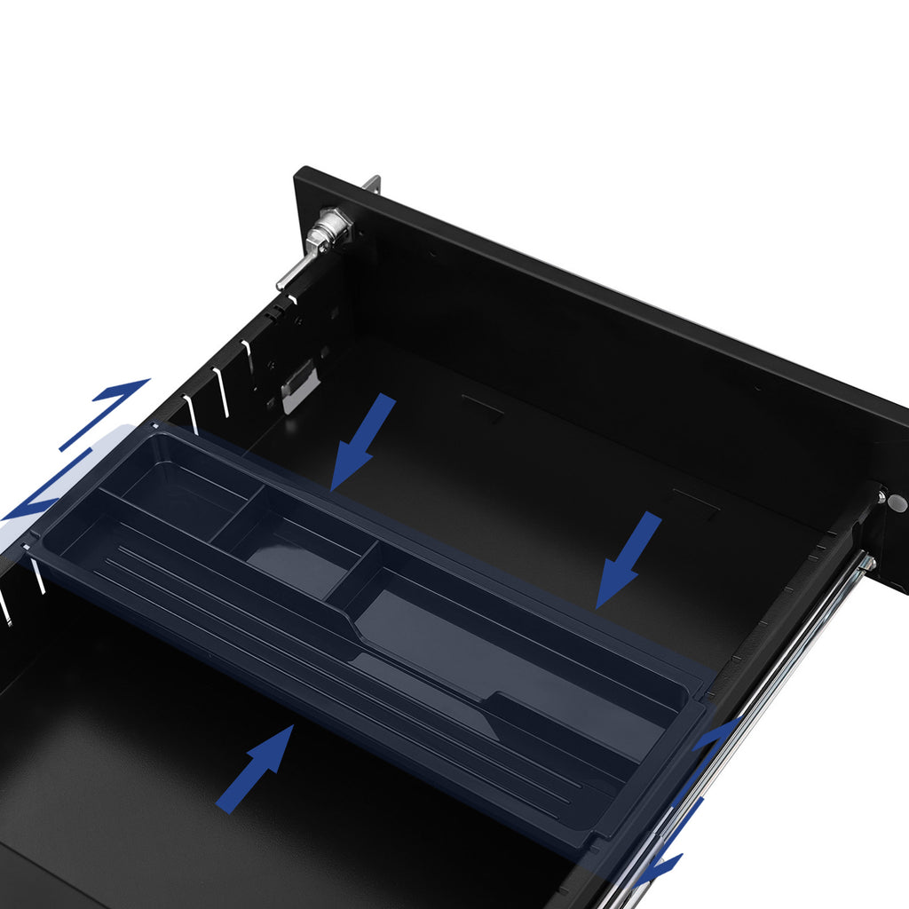 Abschließbarer Rollcontainer Schwarz