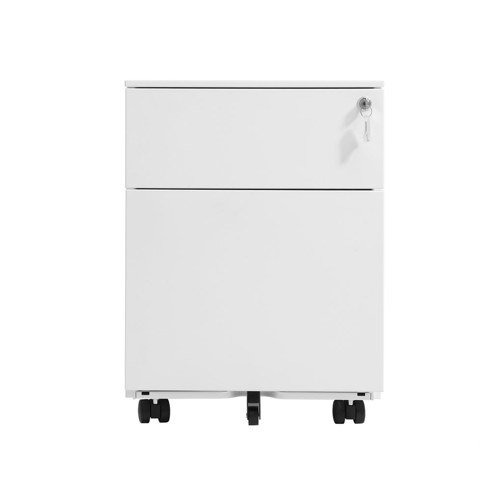 Abschließbarer Rollcontainer Weiß