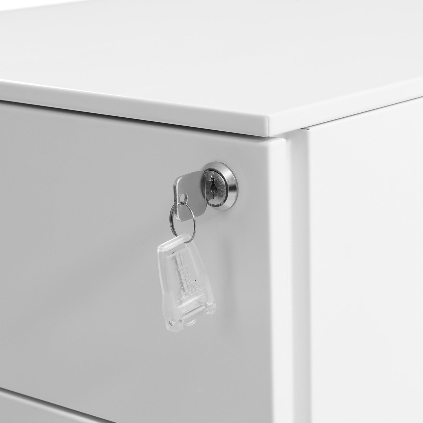 Abschließbarer Rollcontainer Weiß
