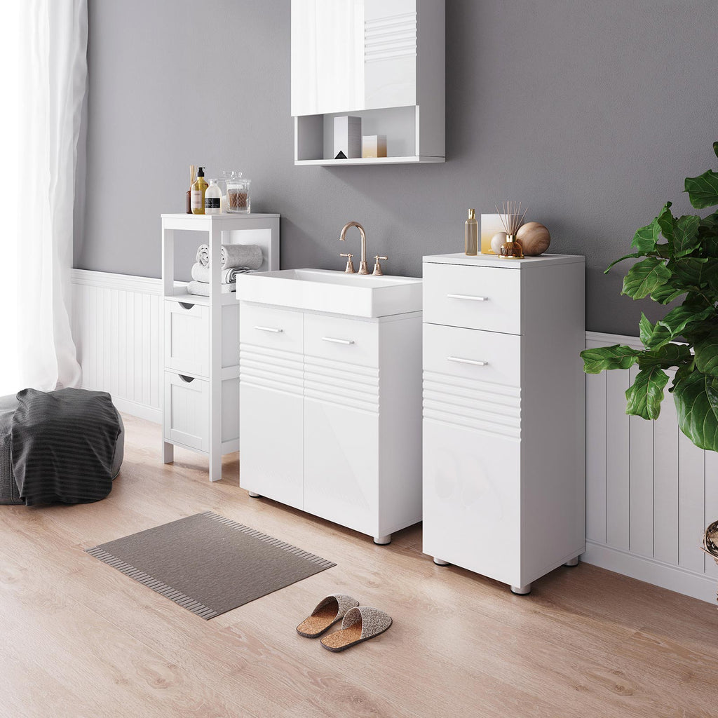 Kleiner Badschrank „Moderne Kerben“