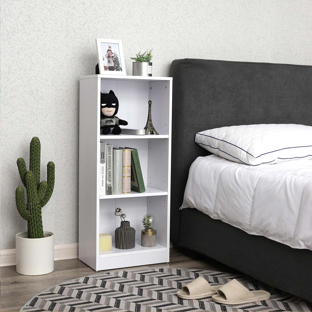 Schlichtes Bücherregal 3 Fächer Weiß
