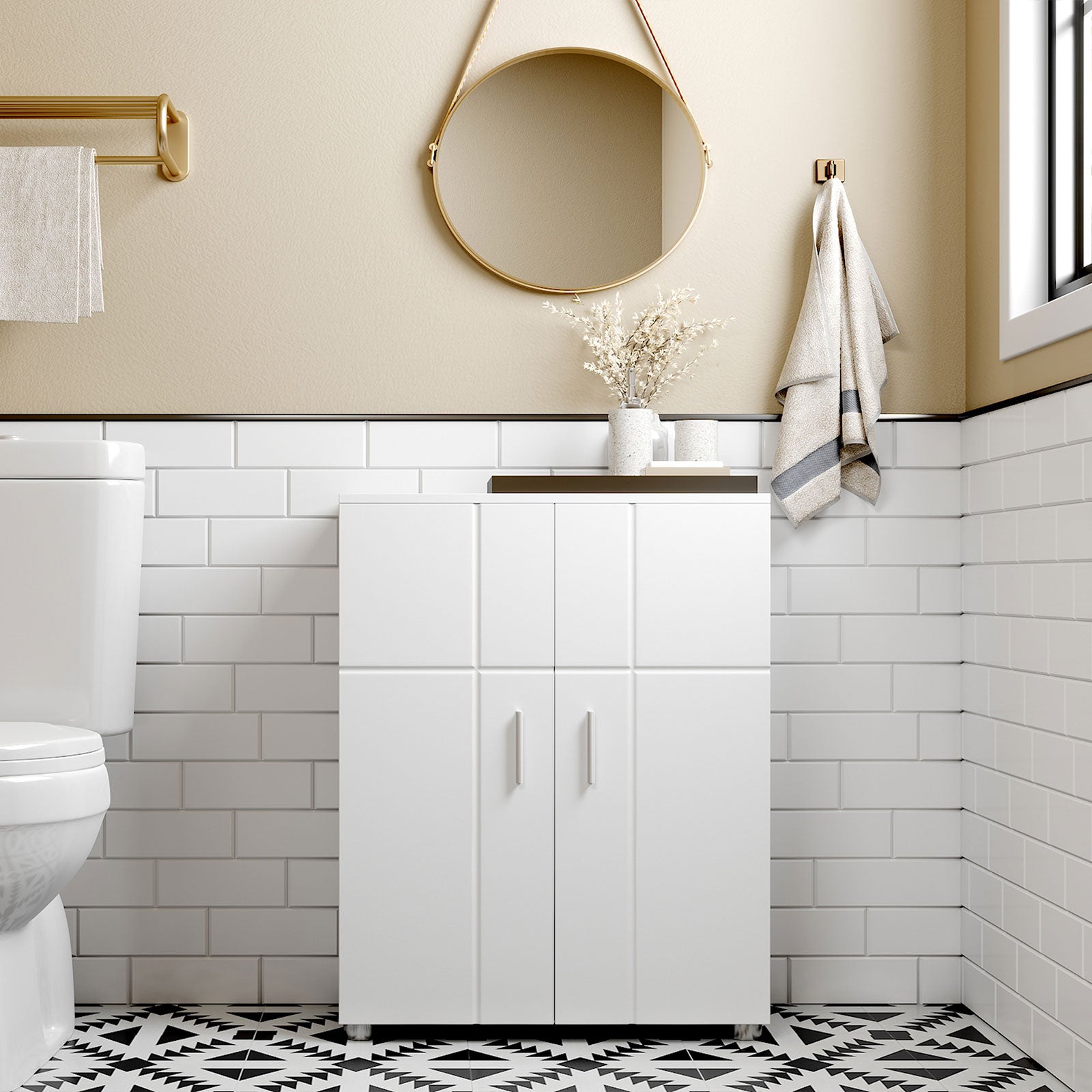 Badezimmerschrank Modern Weiß