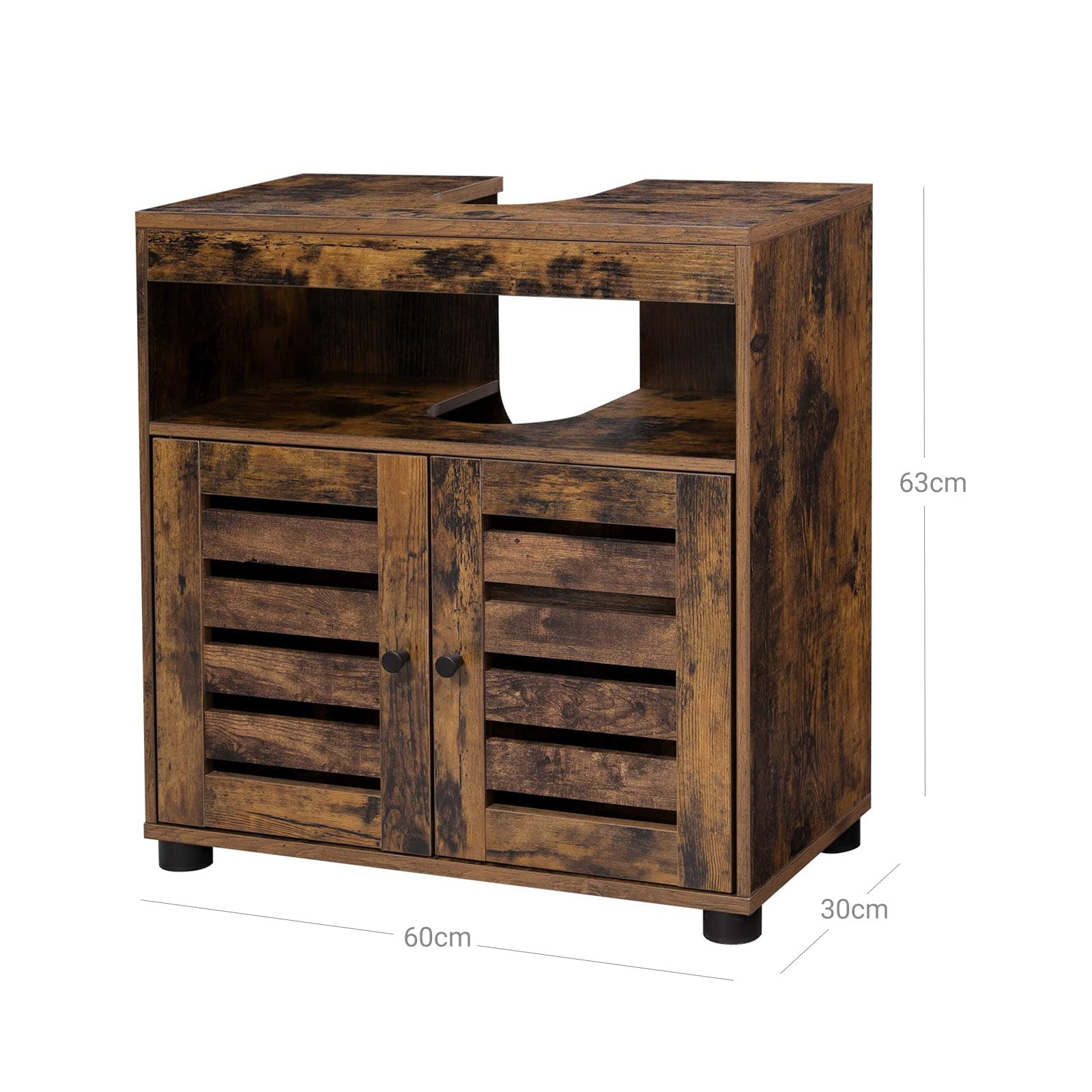 Waschbeckenunterschrank Vintagebraun