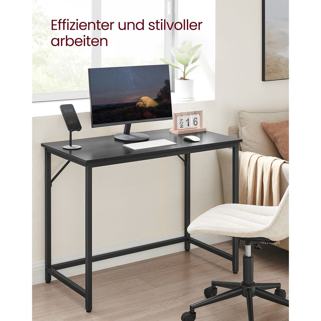 Kleiner Computertisch greige-schwarz