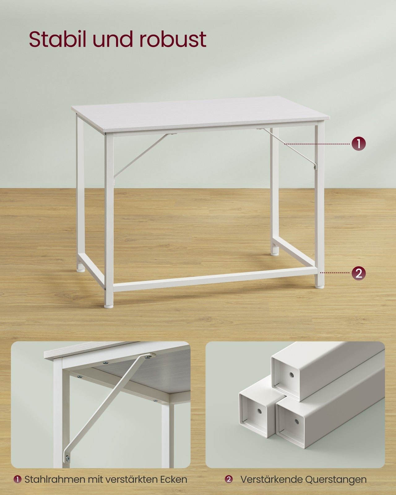 Schreibtisch Bürotisch Industrie-Design greige-schwarz