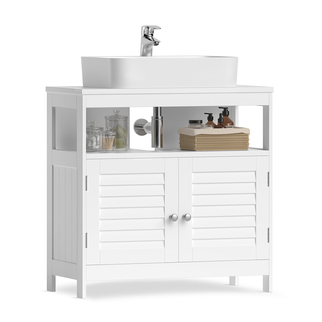 Waschbeckenschrank mit Lamellentüren