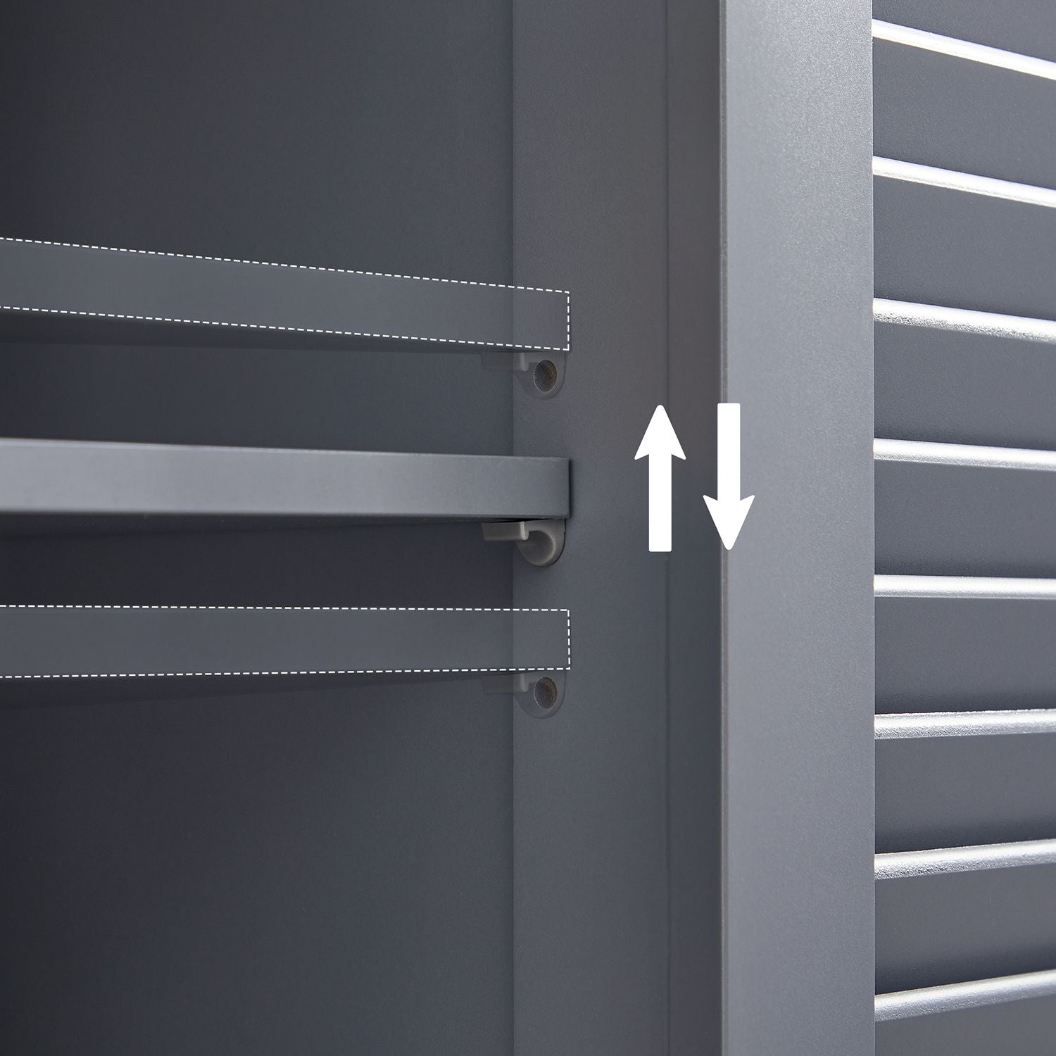 Badezimmerschrank 30 x 60 x 80 cm grau