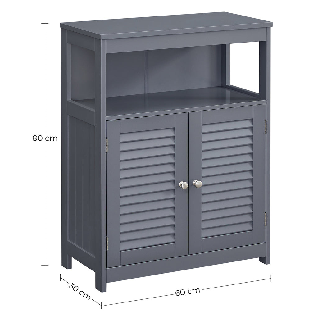 Badezimmerschrank 30 x 60 x 80 cm grau
