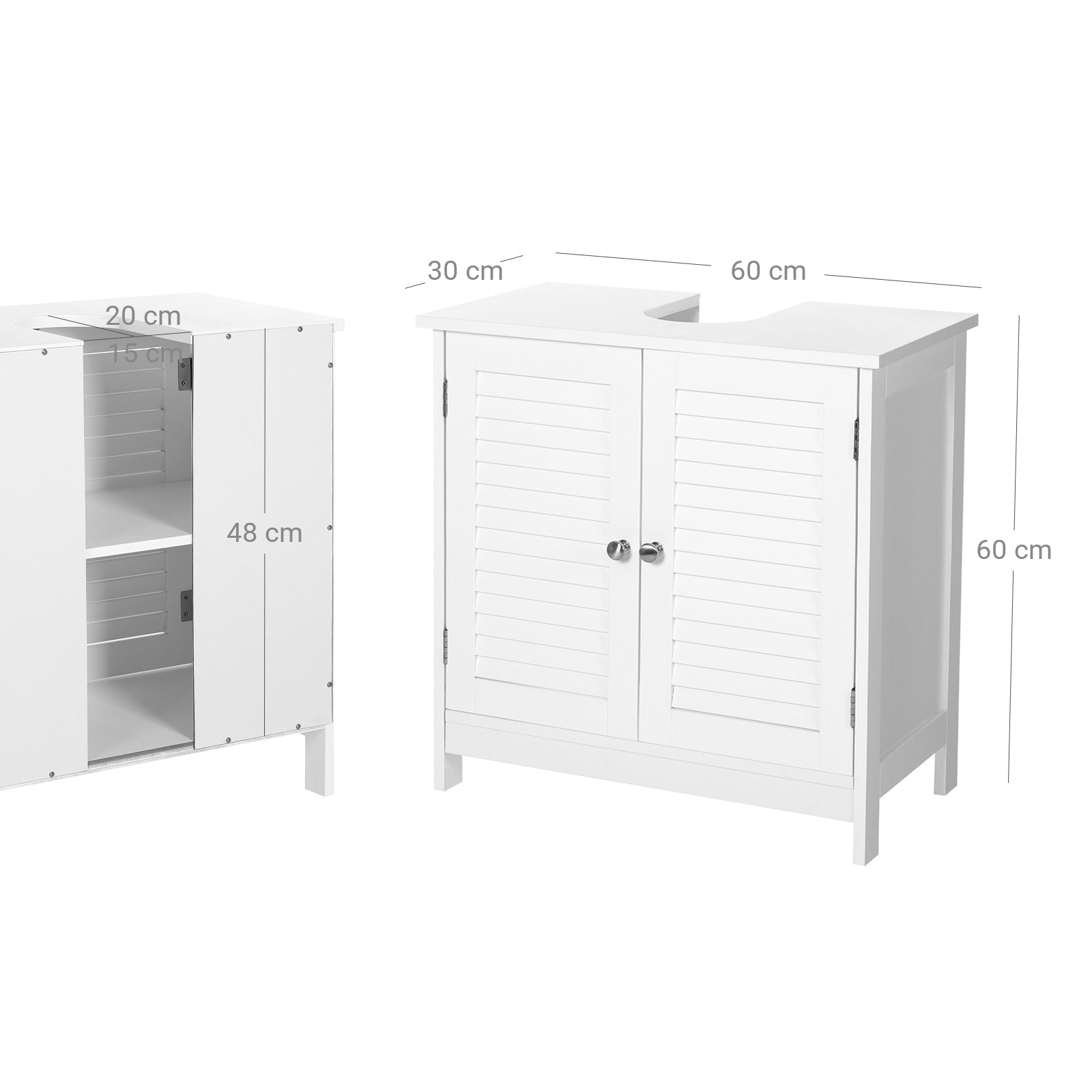 Waschbeckenunterschrank mattweiß