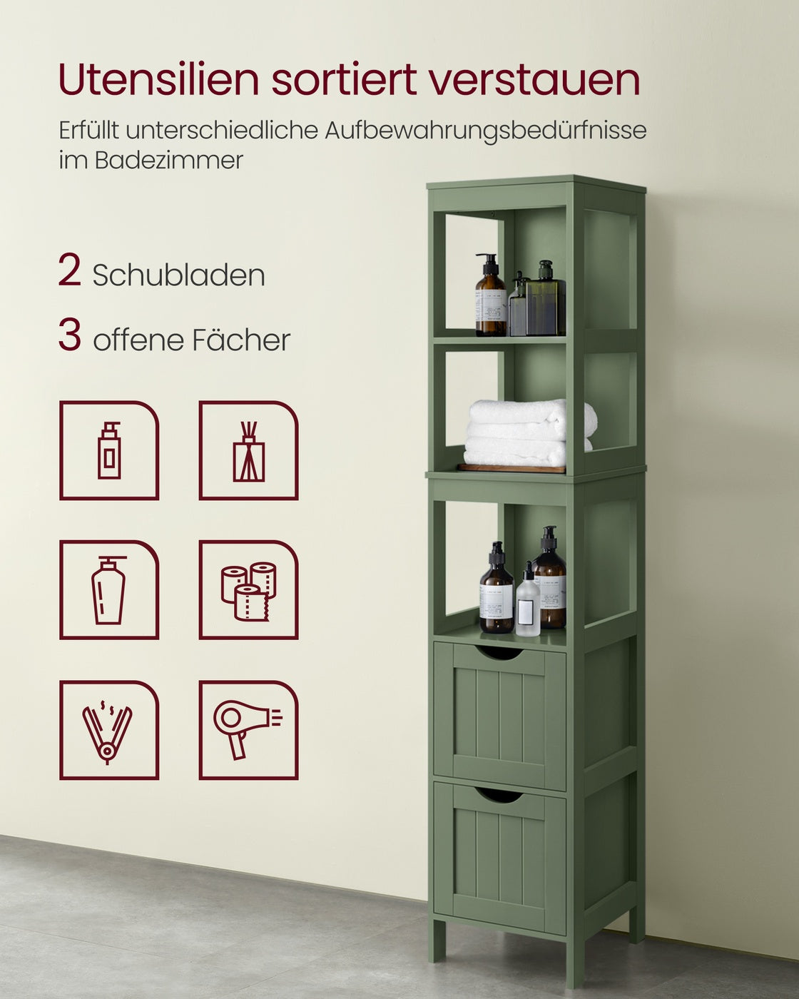 Hochschrank fürs Bad Landhausstil