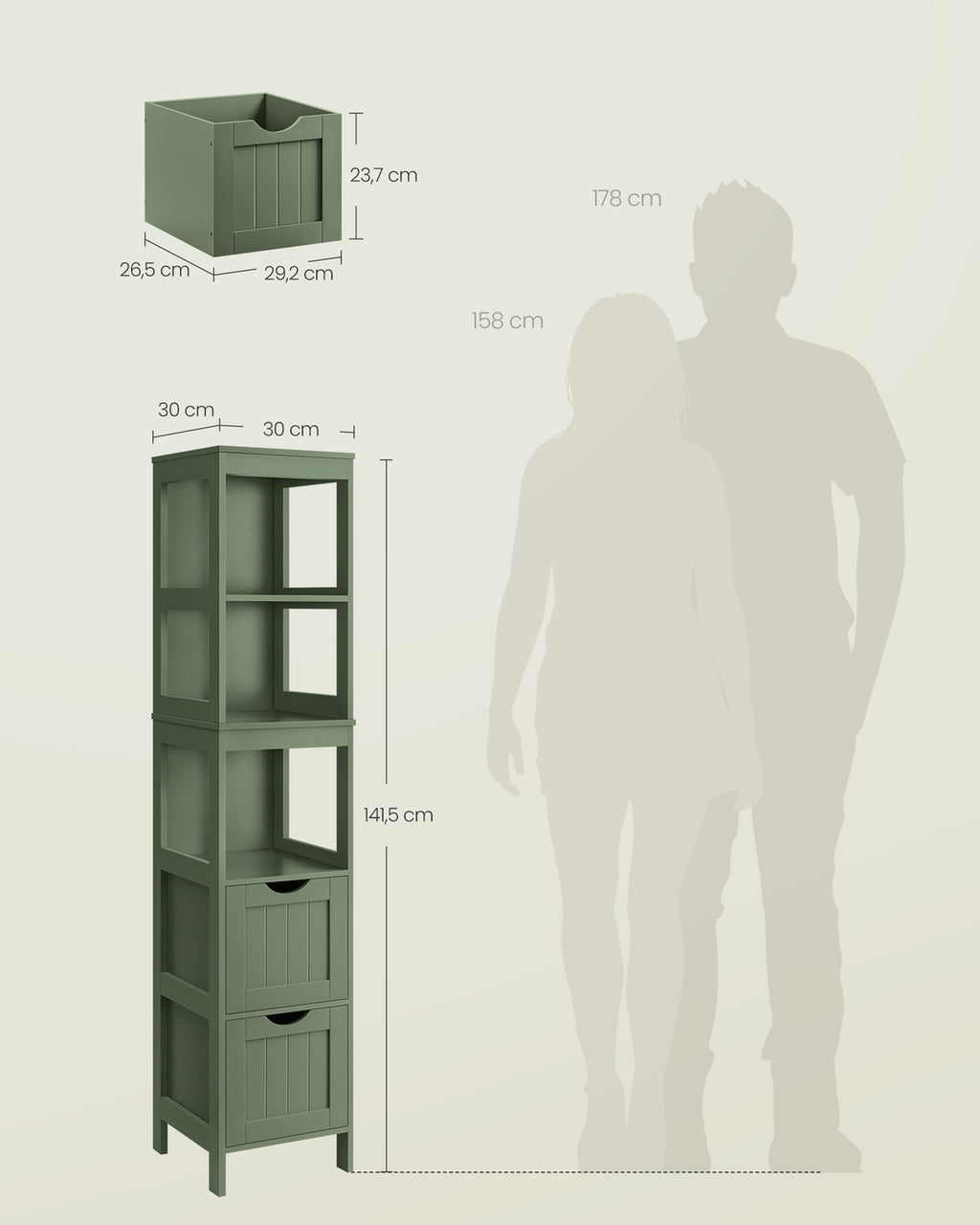 Hochschrank fürs Bad Landhausstil
