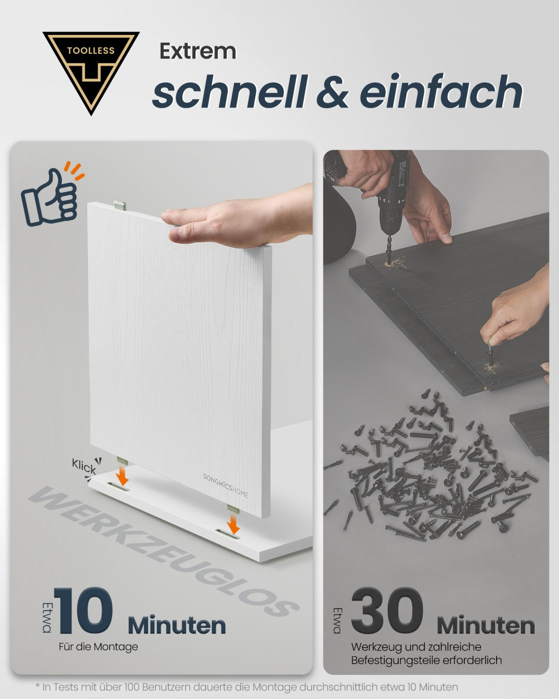 Spiegelschrank Bad werkzeuglose Montage 15 x 60 x 55 cm schneeweiß
