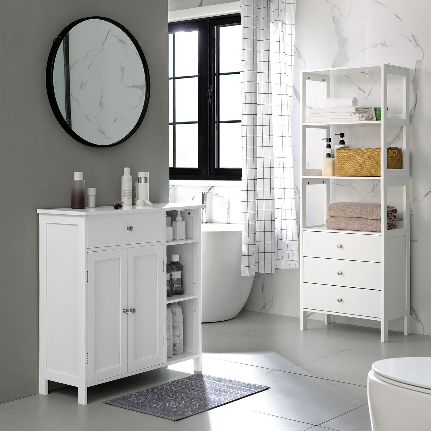 Badezimmerschrank mit Schublade