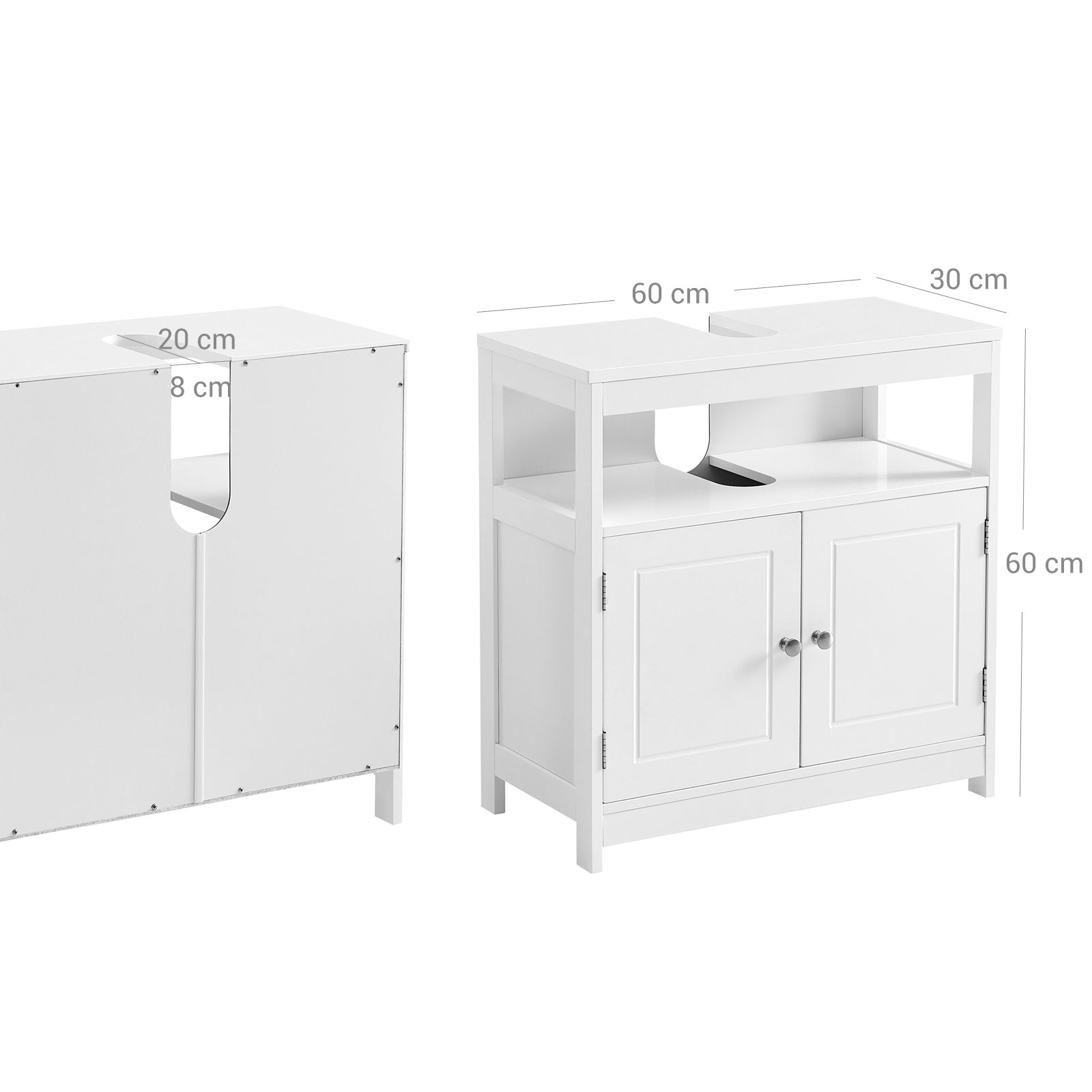 Waschbeckenunterschrank mattweiß