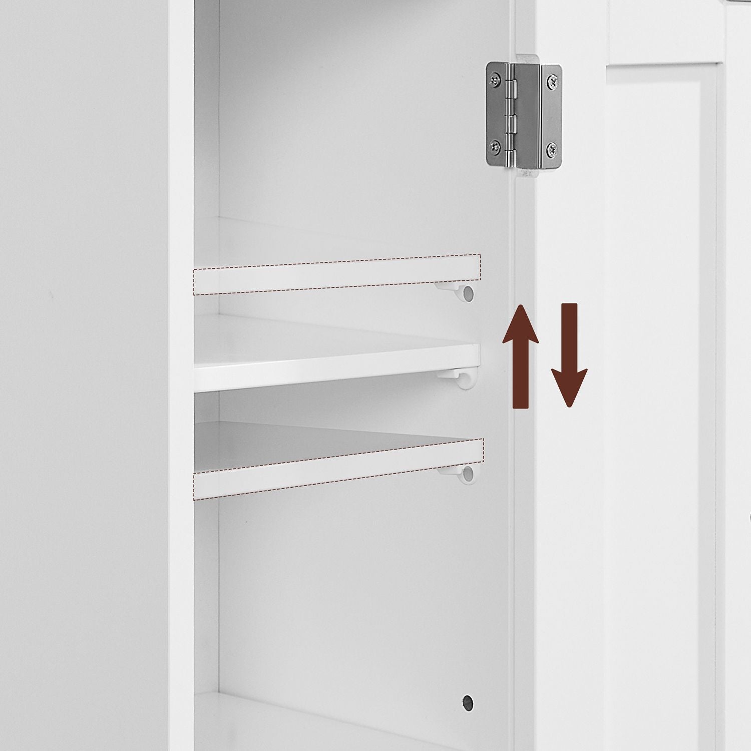 Schmaler Badezimmerschrank mit Tür