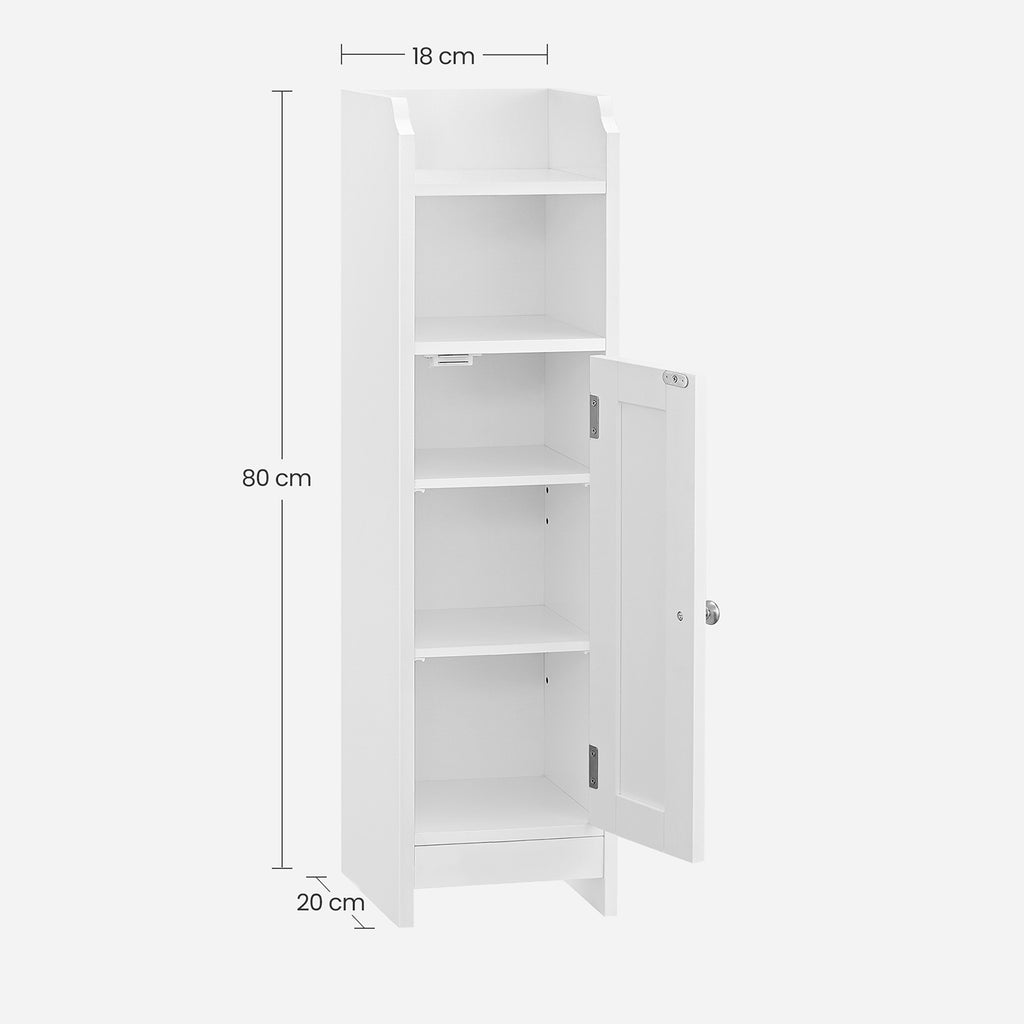 Schmaler Badezimmerschrank mit Tür