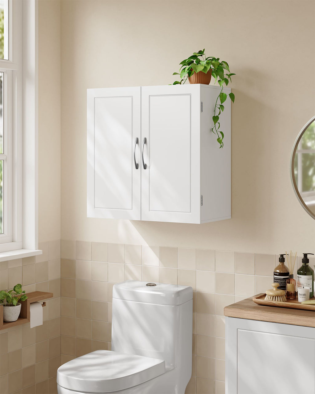 Badezimmerschrank mit Ablagen 30 x 60 x 60 cm