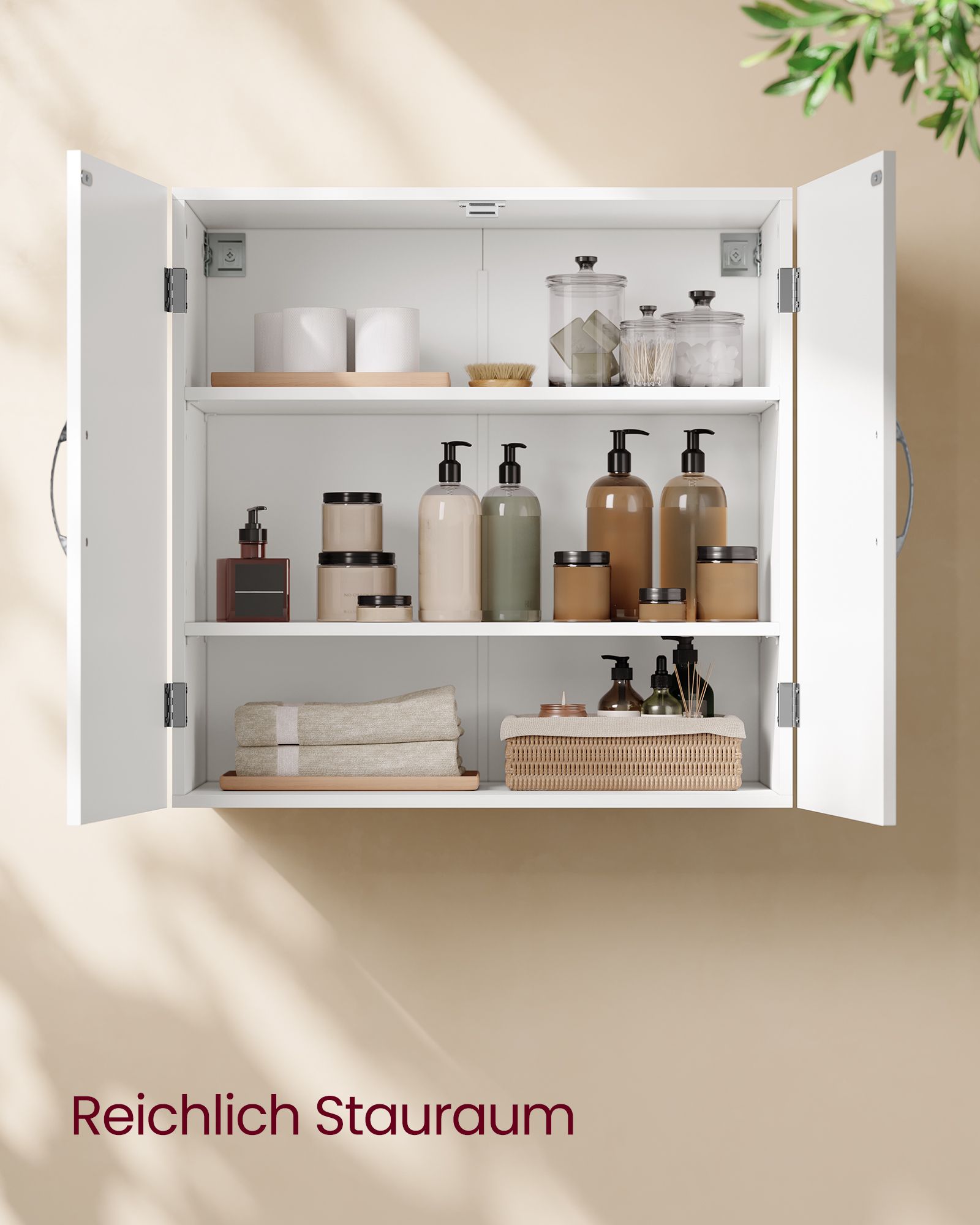 Badezimmerschrank mit Ablagen 30 x 60 x 60 cm