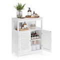Badezimmerschrank Badschrank mit offenem Fach 2 Türen 30 x 60 x 80 cm weiß