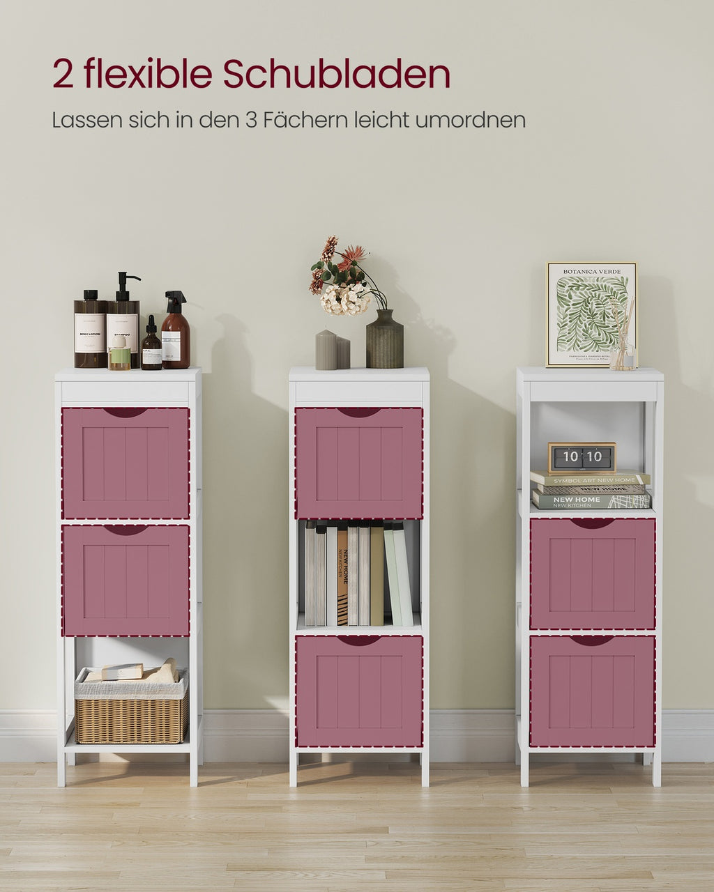 Badezimmerregal mit 2 Schubladen