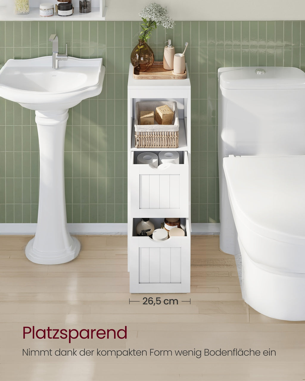 Badezimmerregal mit 2 Schubladen