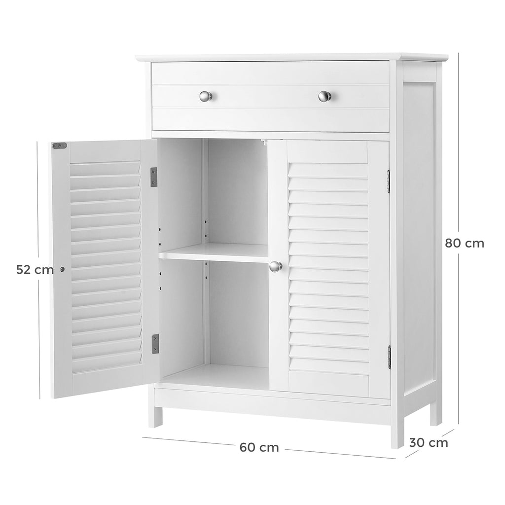 Badezimmerschrank mit Lamellentüren