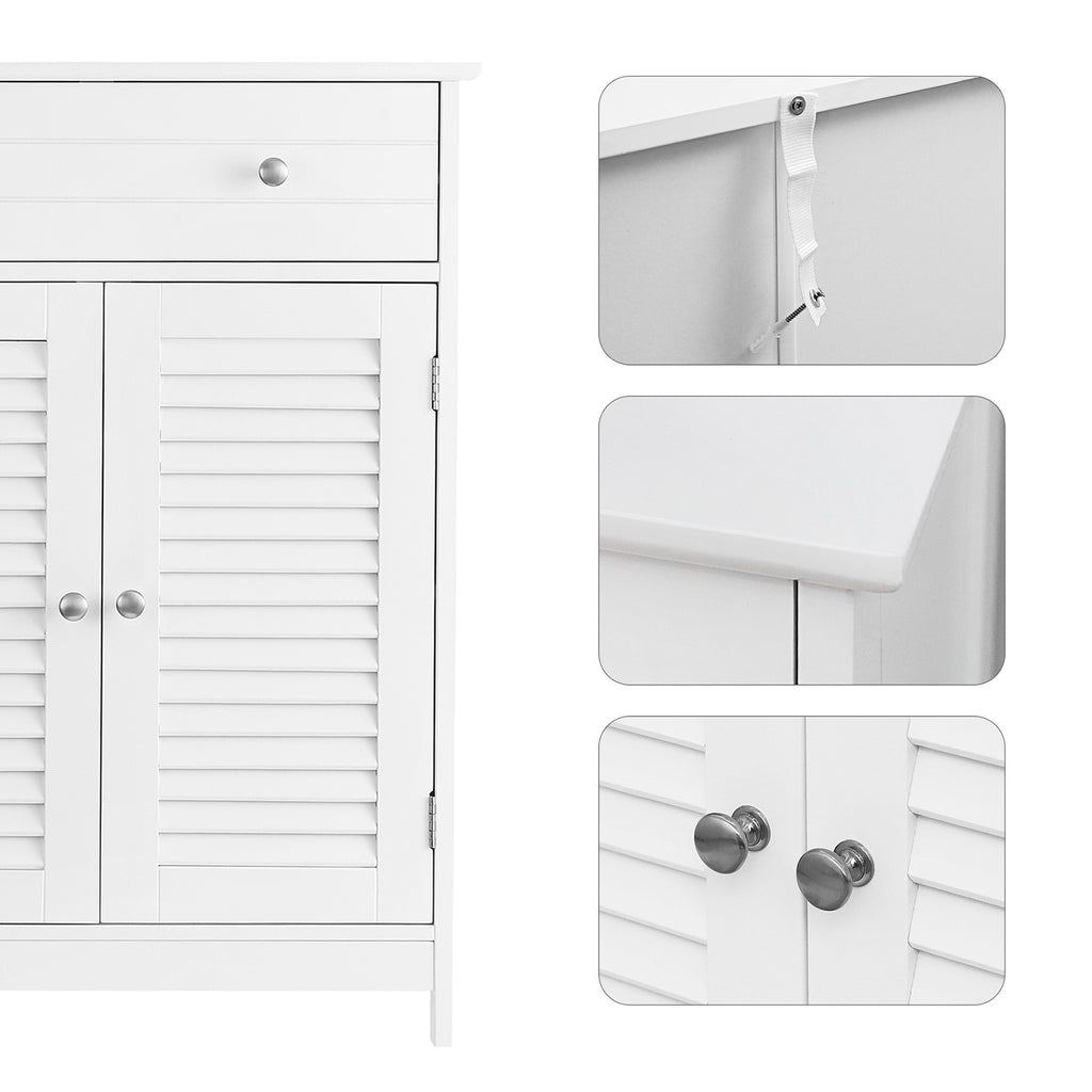 Badezimmerschrank mit Lamellentüren