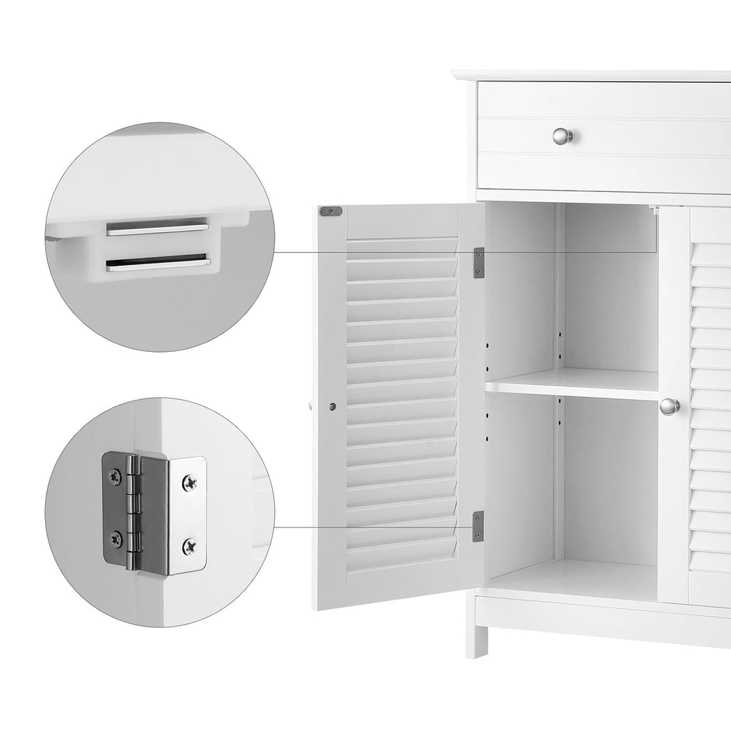 Badezimmerschrank mit Lamellentüren