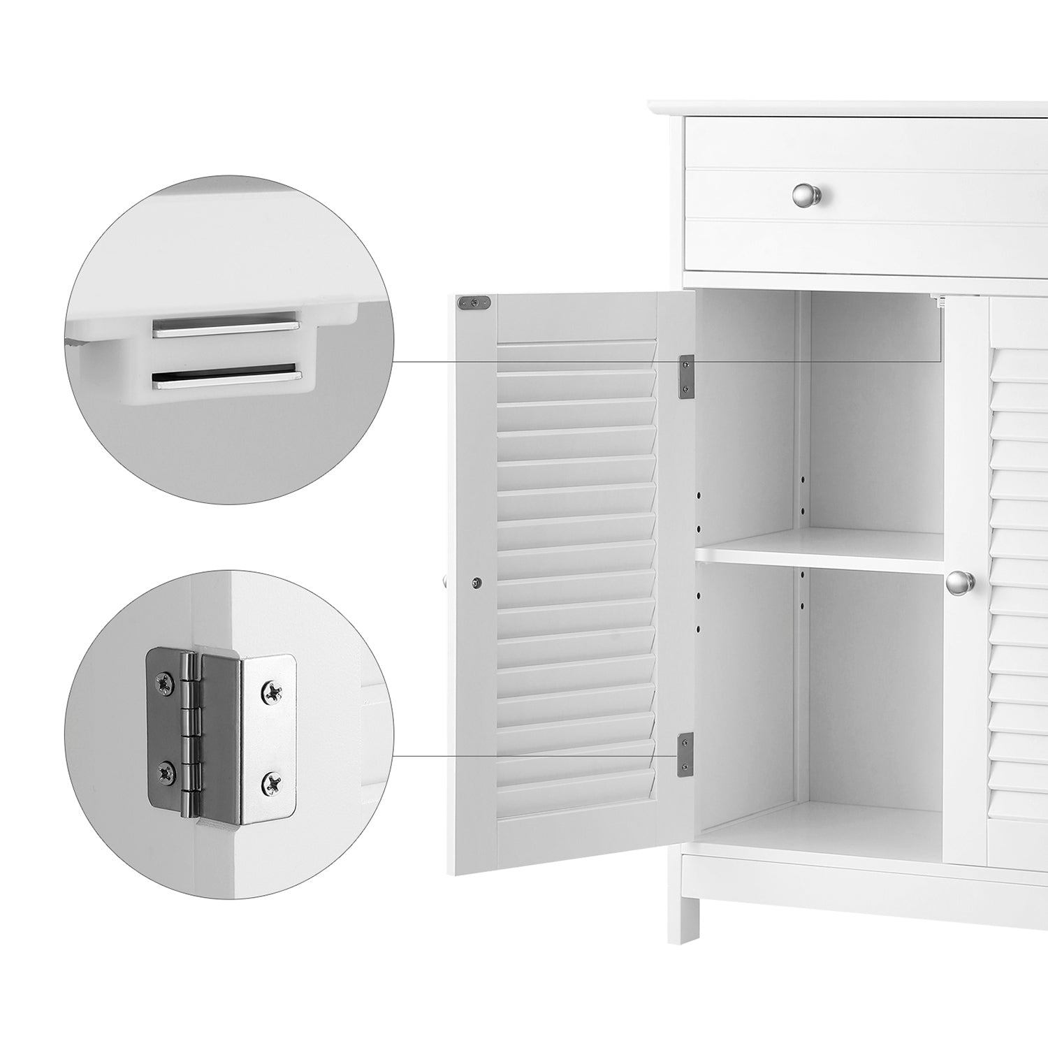 Badezimmerschrank mit Lamellentüren