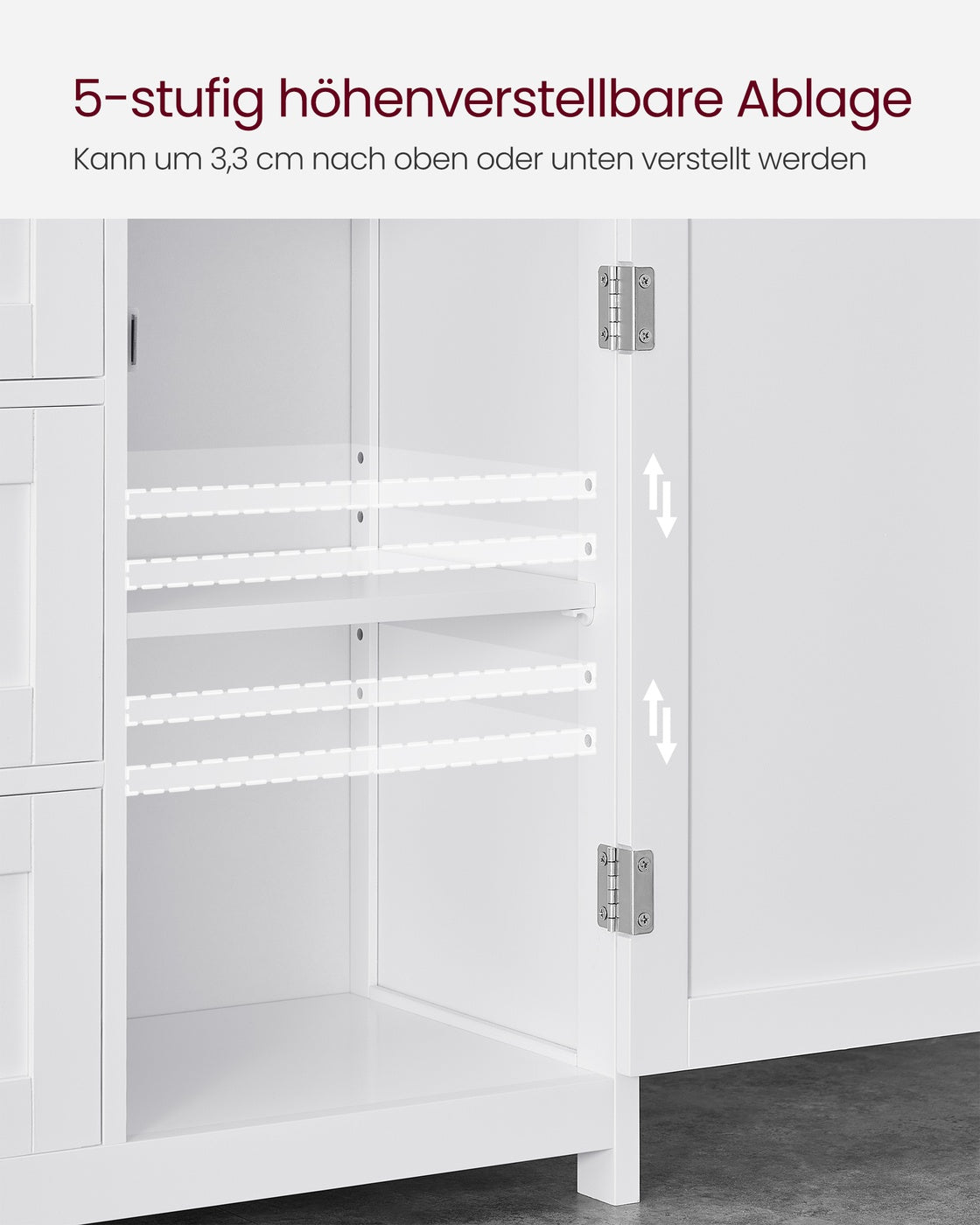 Badezimmerschrank 30 x 60 x 80 cm mit 3 Schubladen