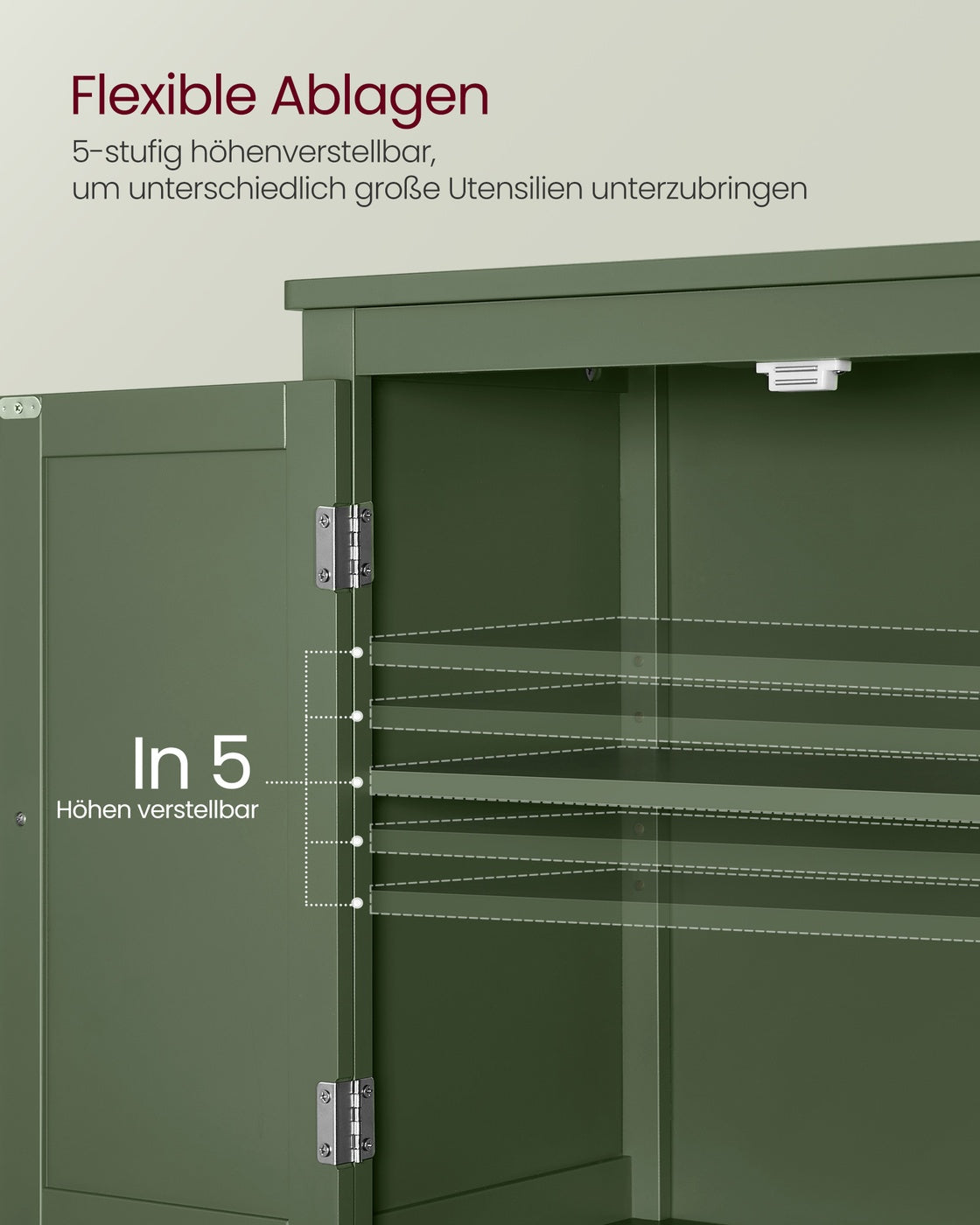 Badezimmerschrank mit 4 Türen klassikweiß waldgrün