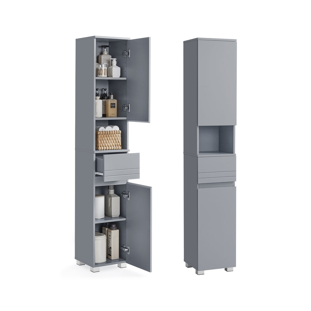 Badezimmerschrank 30 x 30 x 170 cm mystisches Grau