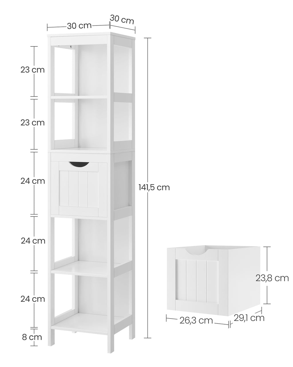 Hochschrank fürs Bad Landhausstil