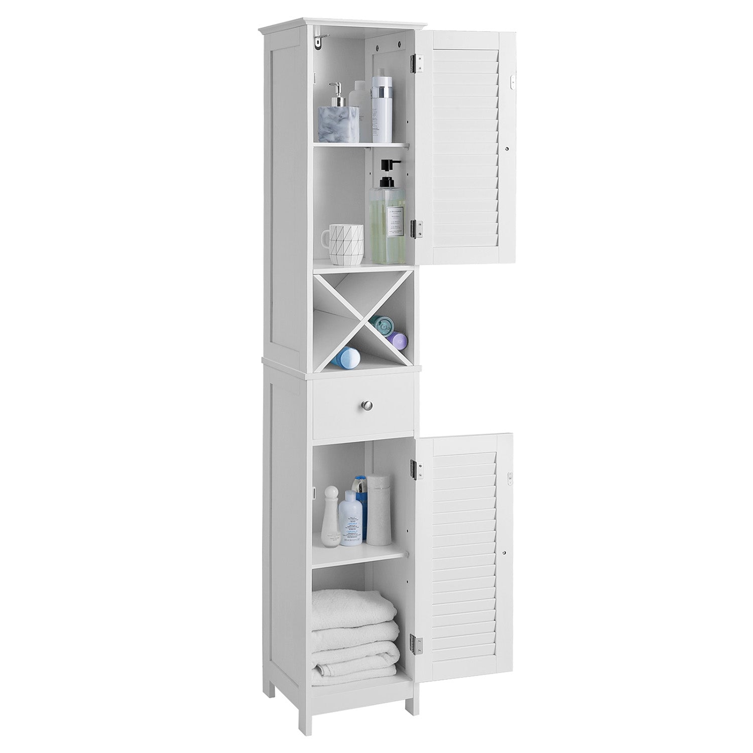 Badezimmerschrank mit Flügeltüren skandinavischer Stil